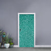 Teal (NOT Real) Glitter Print Door Sticker