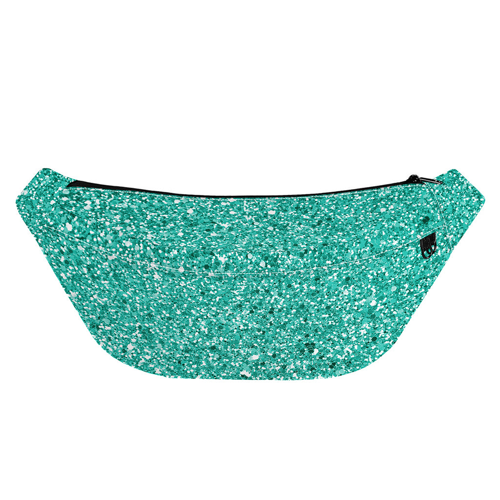 Teal (NOT Real) Glitter Print Fanny Pack