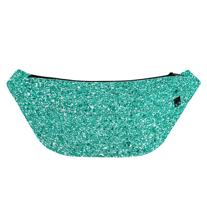 Teal (NOT Real) Glitter Print Fanny Pack