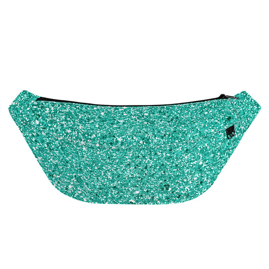 Teal (NOT Real) Glitter Print Fanny Pack