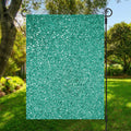 Teal (NOT Real) Glitter Print Garden Flag