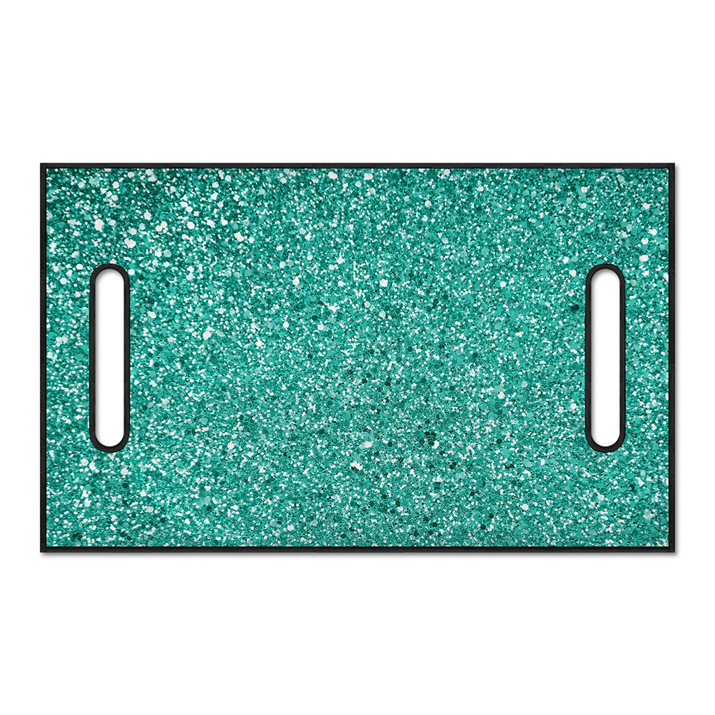 Teal (NOT Real) Glitter Print Golf Cart Seat Cover