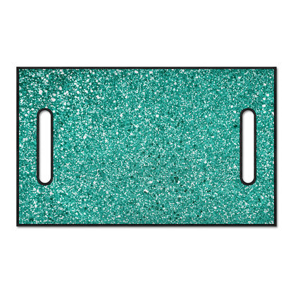 Teal (NOT Real) Glitter Print Golf Cart Seat Cover