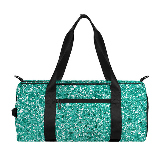 Teal (NOT Real) Glitter Print Gym Bag