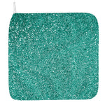 Teal (NOT Real) Glitter Print Hand Towel