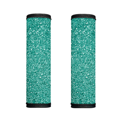 Teal (NOT Real) Glitter Print Handle Covers