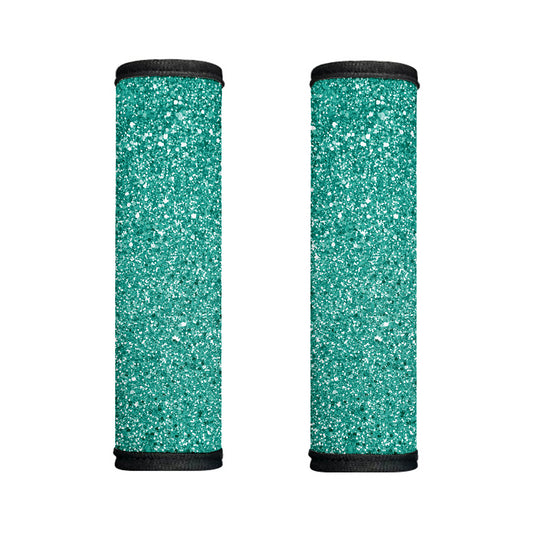 Teal (NOT Real) Glitter Print Handle Covers