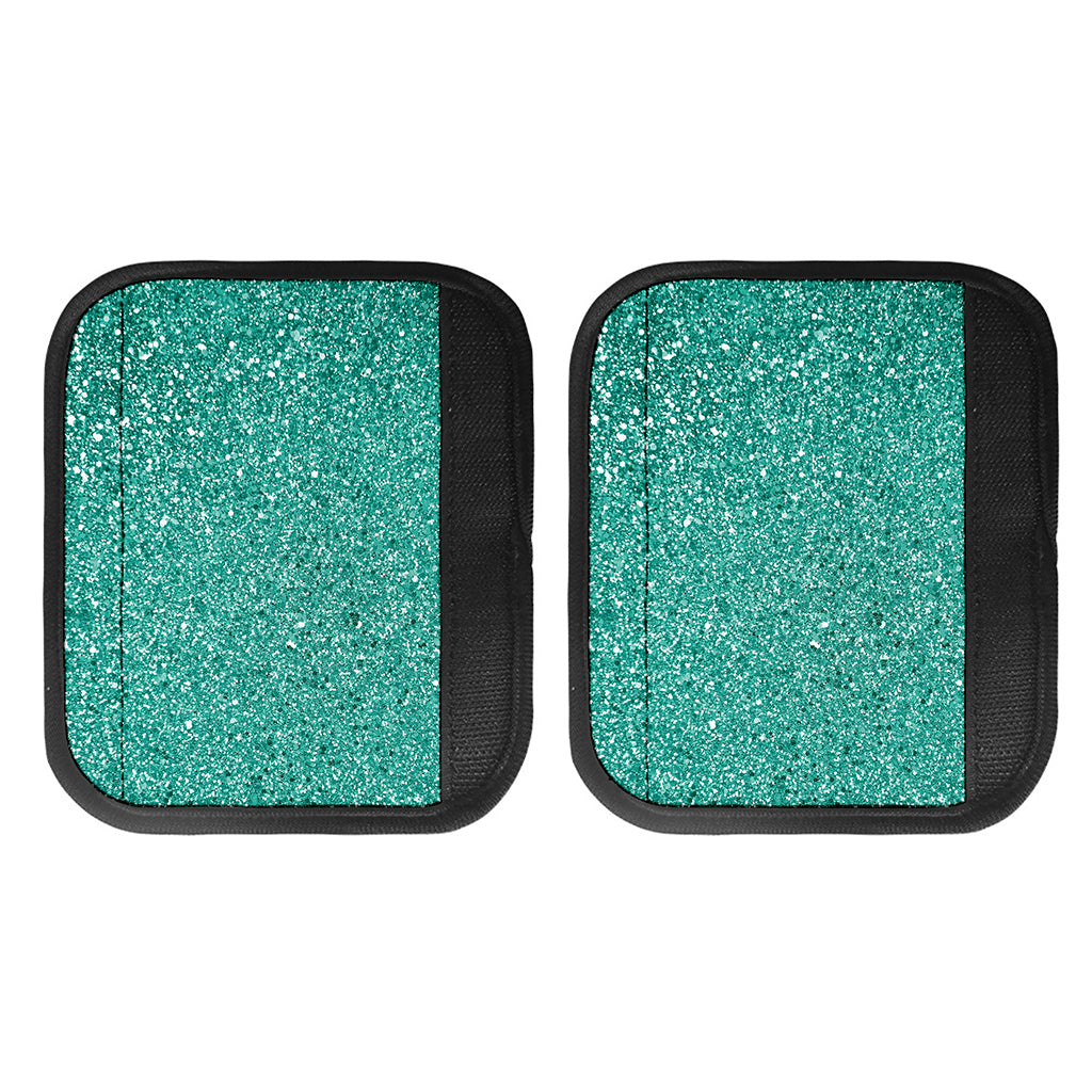 Teal (NOT Real) Glitter Print Handle Covers