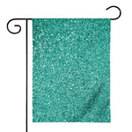 Teal (NOT Real) Glitter Print House Flag