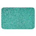 Teal (NOT Real) Glitter Print Indoor Door Mat