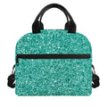Teal (NOT Real) Glitter Print Insulated Lunch Bag