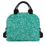 Teal (NOT Real) Glitter Print Insulated Lunch Bag