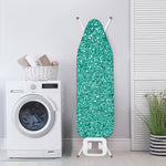 Teal (NOT Real) Glitter Print Ironing Board Cover