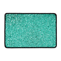 Teal (NOT Real) Glitter Print Kitchen Mat