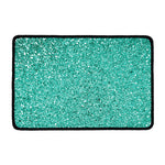 Teal (NOT Real) Glitter Print Kitchen Mat
