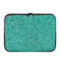 Teal (NOT Real) Glitter Print Laptop Sleeve
