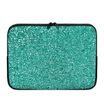 Teal (NOT Real) Glitter Print Laptop Sleeve