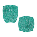 Teal (NOT Real) Glitter Print Office Chair Cover
