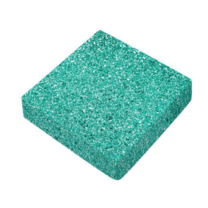 Teal (NOT Real) Glitter Print Outdoor Seat Cushion Cover