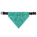 Teal (NOT Real) Glitter Print Over The Collar Dog Bandana