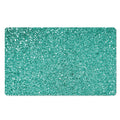Teal (NOT Real) Glitter Print Polyester Doormat
