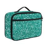 Teal (NOT Real) Glitter Print Portable Lunch Bag