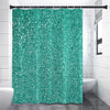 Teal (NOT Real) Glitter Print Premium Shower Curtain