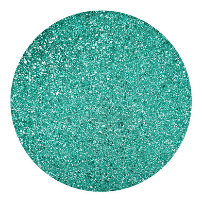 Teal (NOT Real) Glitter Print Round Blanket