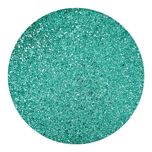 Teal (NOT Real) Glitter Print Round Blanket
