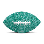 Teal (NOT Real) Glitter Print Rugby Ball