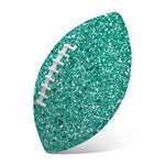Teal (NOT Real) Glitter Print Rugby Ball