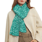 Teal (NOT Real) Glitter Print Scarf