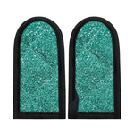 Teal (NOT Real) Glitter Print Skillet Handle Cover