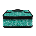 Teal (NOT Real) Glitter Print Small Lunch Bag