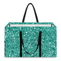 Teal (NOT Real) Glitter Print Utility Tote Bag