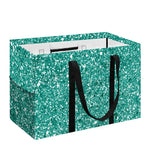 Teal (NOT Real) Glitter Print Utility Tote Bag