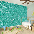 Teal (NOT Real) Glitter Print Wall Sticker