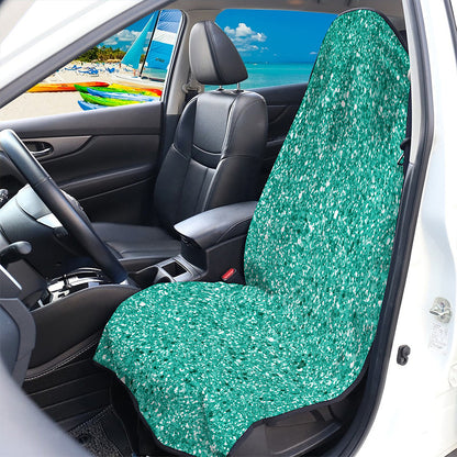 Teal (NOT Real) Glitter Print Waterproof Car Seat Cover
