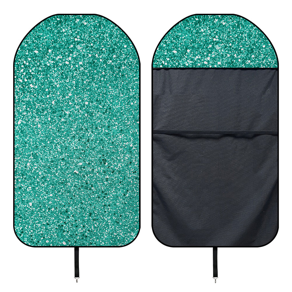 Teal (NOT Real) Glitter Print Waterproof Car Seat Cover