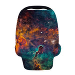 Teal Orange Universe Galaxy Space Print Baby Seat Cover