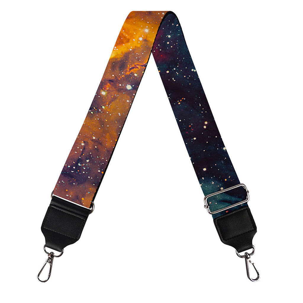 Teal Orange Universe Galaxy Space Print Bag Strap