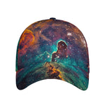 Teal Orange Universe Galaxy Space Print Baseball Cap