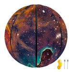 Teal Orange Universe Galaxy Space Print Basketball