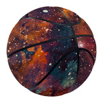 Teal Orange Universe Galaxy Space Print Basketball
