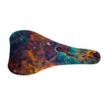 Teal Orange Universe Galaxy Space Print Bicycle Seat Cover