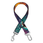 Teal Orange Universe Galaxy Space Print Dog Seat Belt