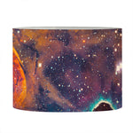 Teal Orange Universe Galaxy Space Print Drum Lamp Shade