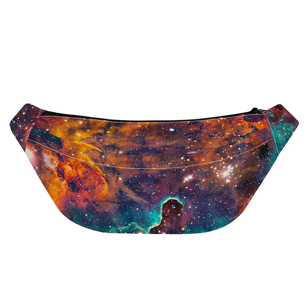 Teal Orange Universe Galaxy Space Print Fanny Pack