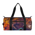 Teal Orange Universe Galaxy Space Print Gym Bag