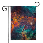 Teal Orange Universe Galaxy Space Print House Flag